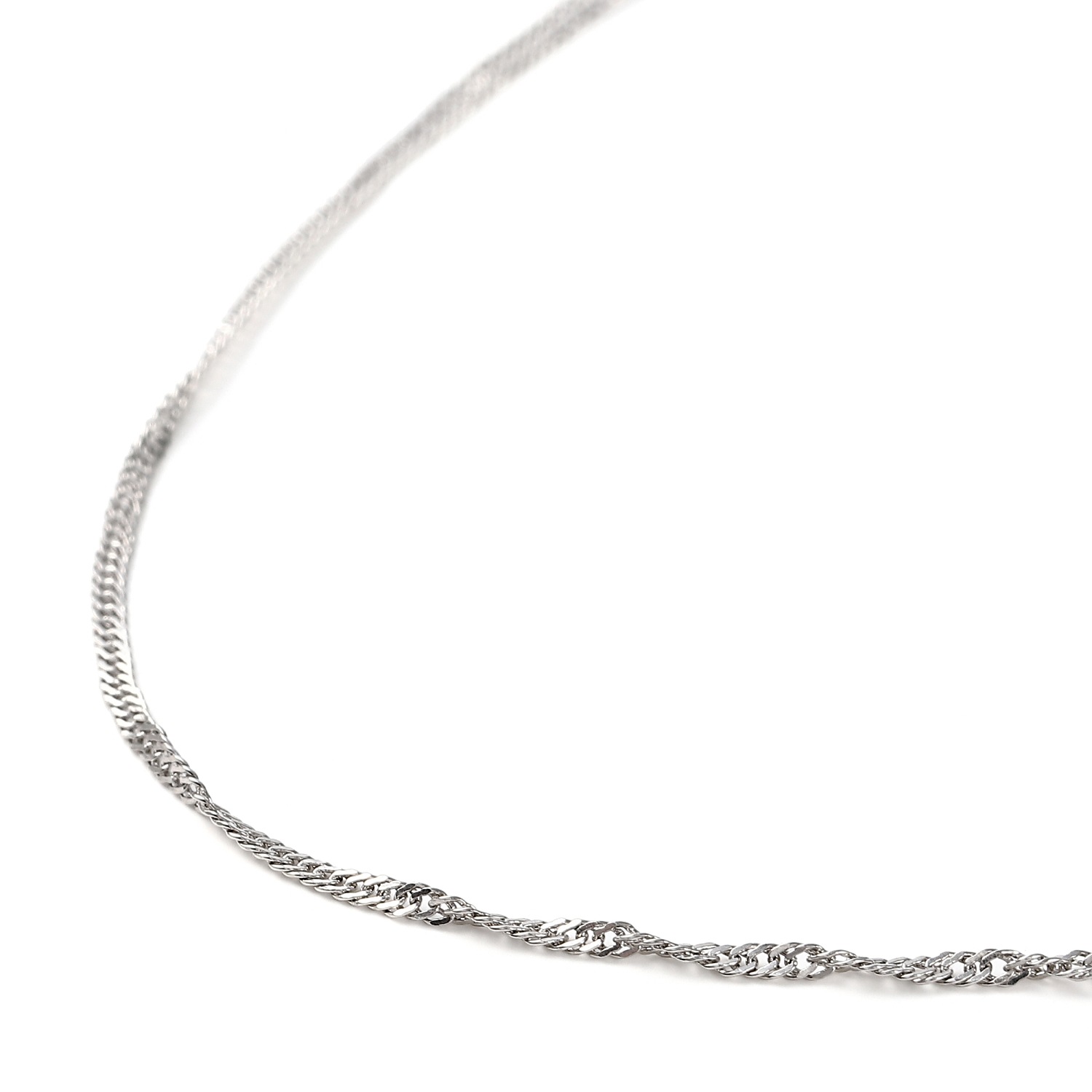 純プラチナ スクリュー ネックレス チェーン 45cm 幅 1.0mm 造幣局の検定マーク刻印