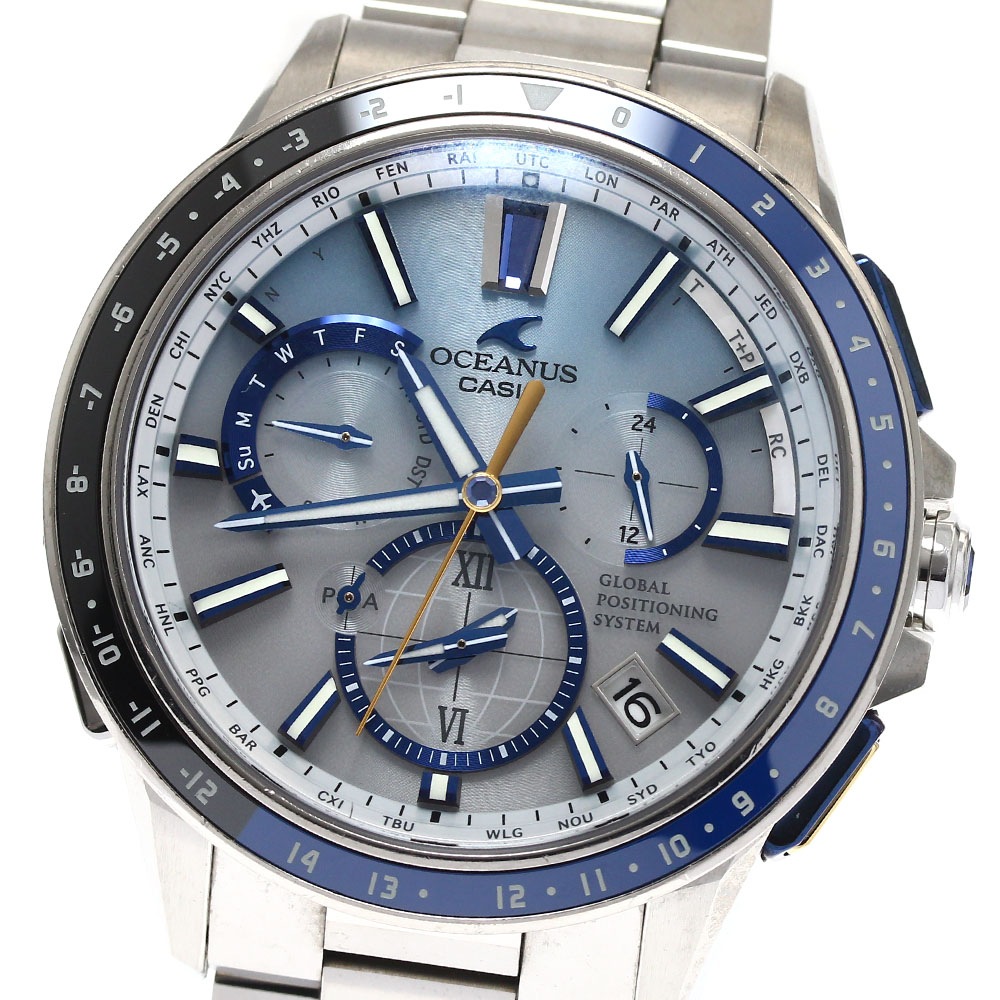 カシオ CASIO OCW-G1100C-7AJF オシアナス 世界1500本限定 ソーラー電波 メンズ 箱・保証書付き_888816【中古】
