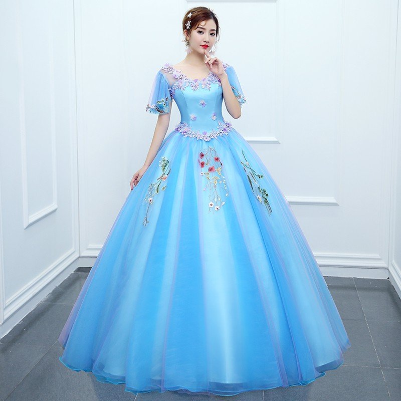 カラードレス ウェディングドレス ロング 二次会ドレス パーティードレス ロングドレス 花嫁ドレス 大きいサイズ 結婚式 ブルー
