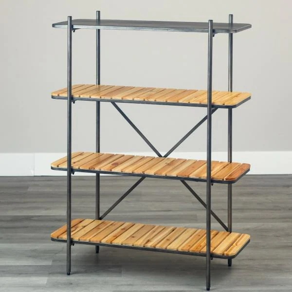棚 ラック 木製 インダストリアル 木目柄 すのこ棚 おしゃれ 北欧 シェルフ 幅90cm