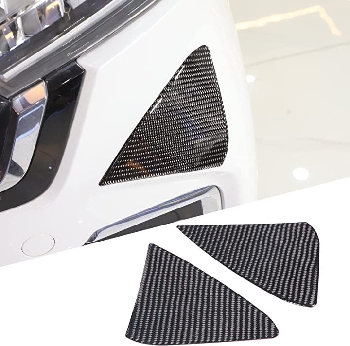 FOR Honda N-BOX 2017-2021年適用 ホンダN-BOX 2018 2019 2020 車載用フロントコーナーパネル加飾ステッカー (黒-ケーボン繊維)