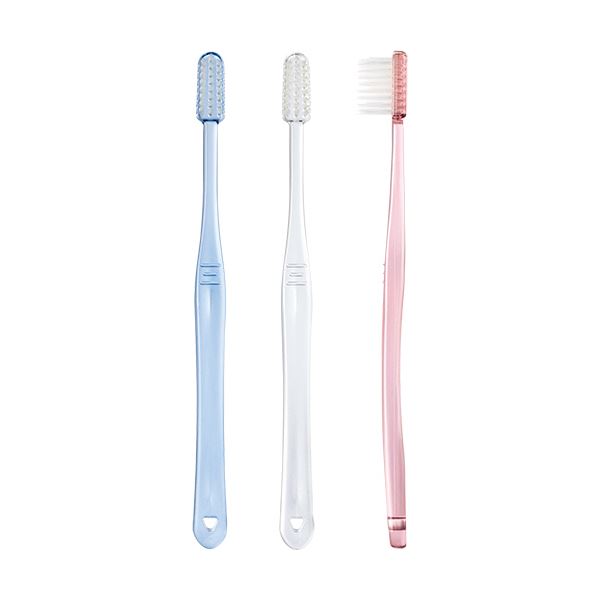 （まとめ）アイテック 業務用片テーパーハブラシ3色（ピンククリアブルー）各色20本 1箱（60本） 3セット