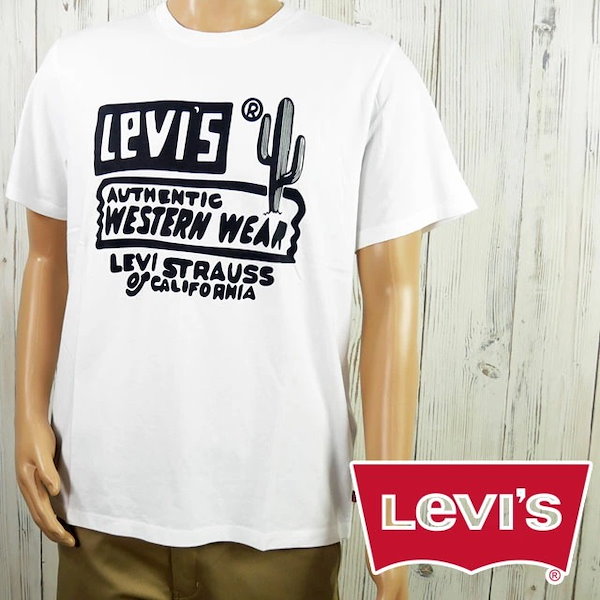 リーバイス Tシャツ Levi's - リーバイス ロゴプリント 半袖 Tシャツ S ライトブルー Levi's メンズの [リーバイス] ロゴTシャツ 半袖 メンズ