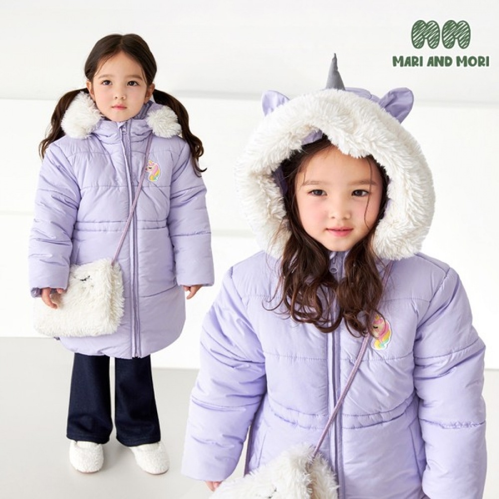 ウォルトンキッズ ドリーミングユニコーンパディングジャンパー（バッグセット）