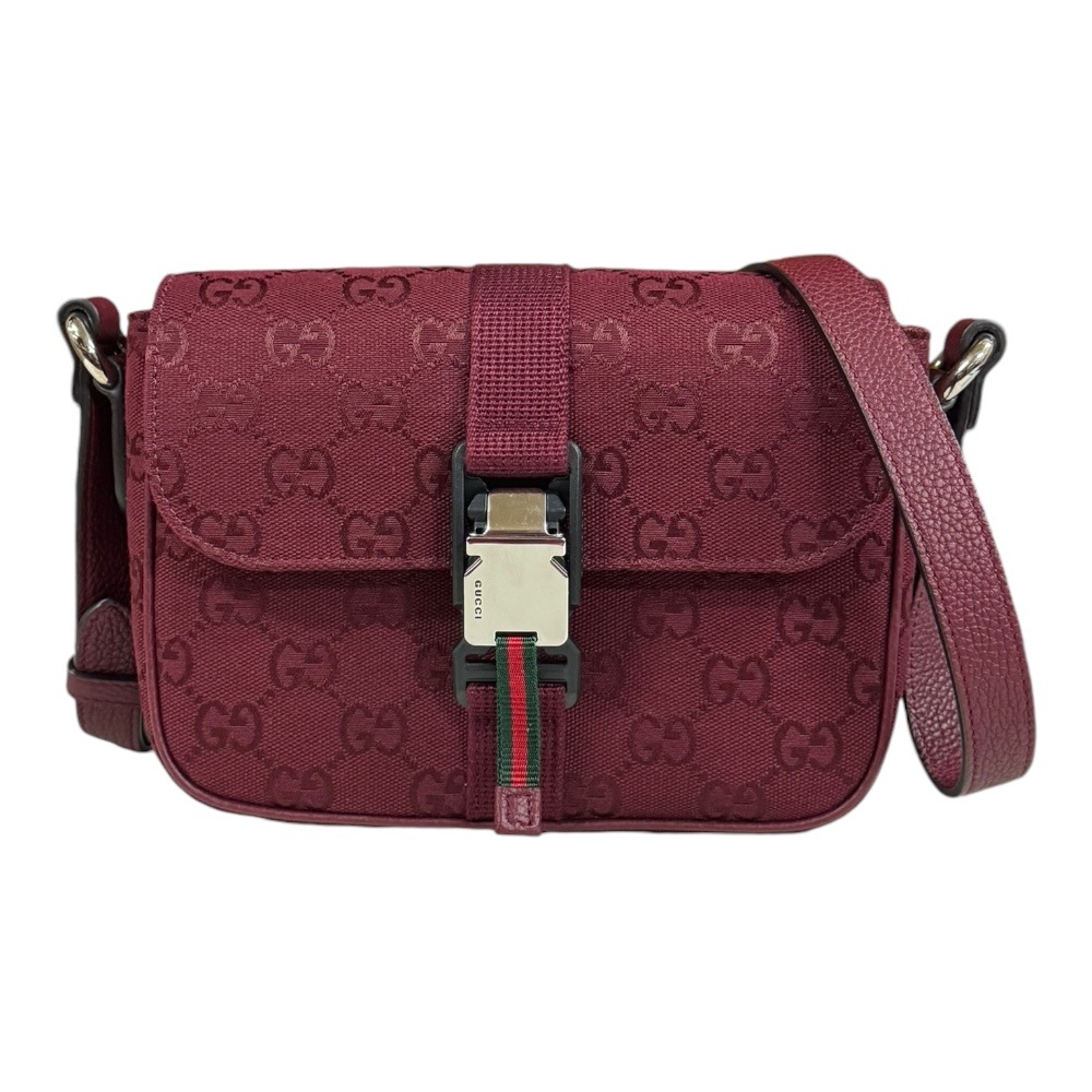 グッチ ショルダーバッグ GGキャンバス 802100 レッド GUCCI 中古 美品