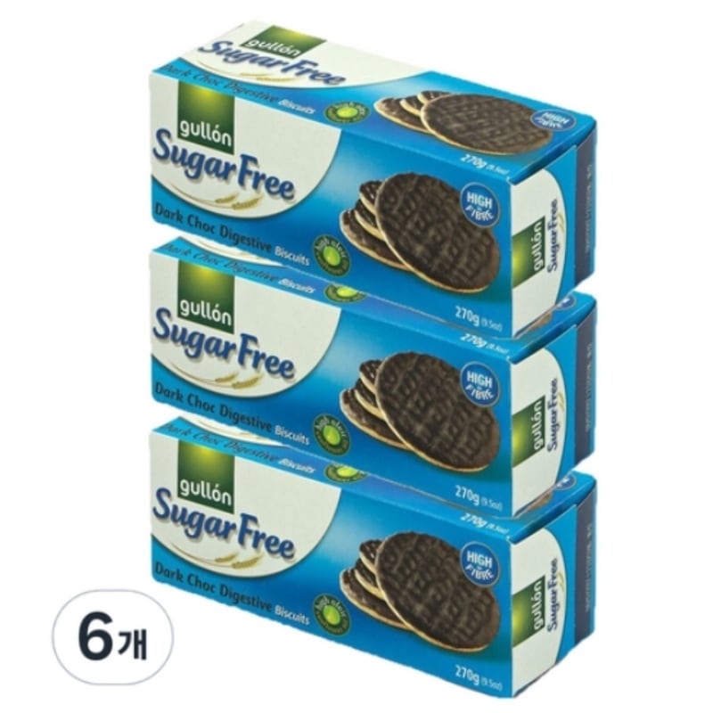 グヨンシュガーフリー全粒チョコダイジェスティブ270gx6個