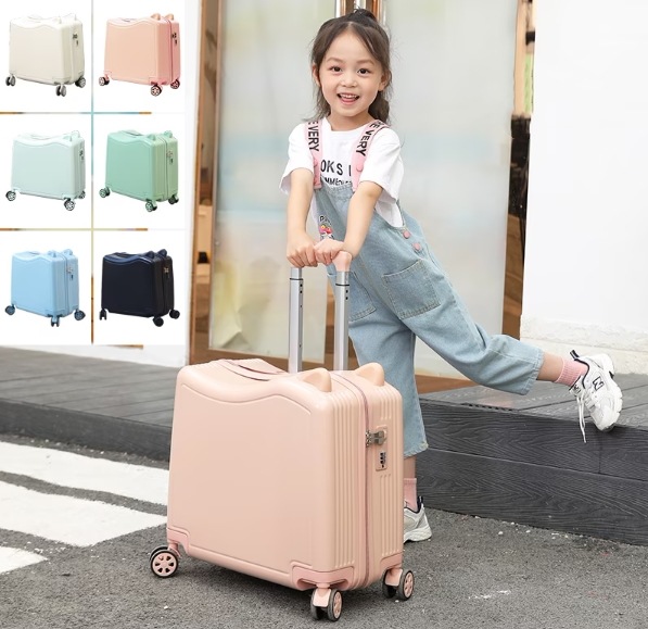 キャリーケース スーツケース 機内持ち込み 軽量 子供が乗れる 軽量 静音 大容量 猫耳のデザインは可愛い