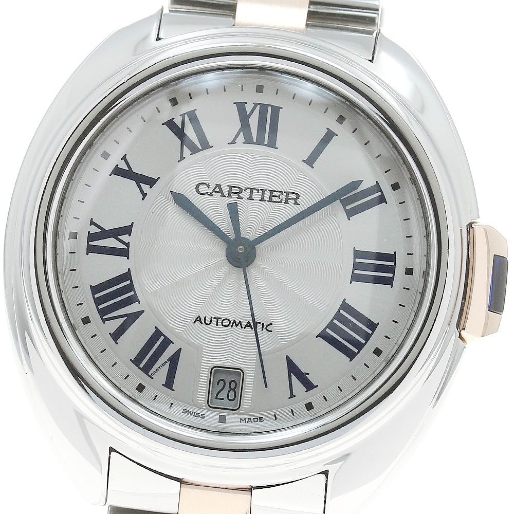 カルティエ CARTIER CRW2CL0003 クレドゥカルティエ デイト 自動巻き ボーイズ 良品 _874356【中古】