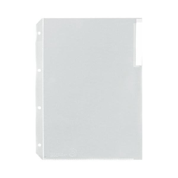 （まとめ）プラス クリアーホルダー 見出紙付A4タテ 4穴 クリアー FL-154HO 1セット(10枚) (×5セット)
