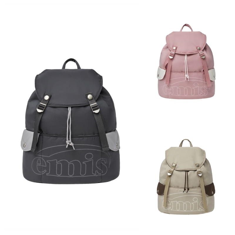 【EMIS】 OUT LINE LOGO BACKPACK : 3COLORS