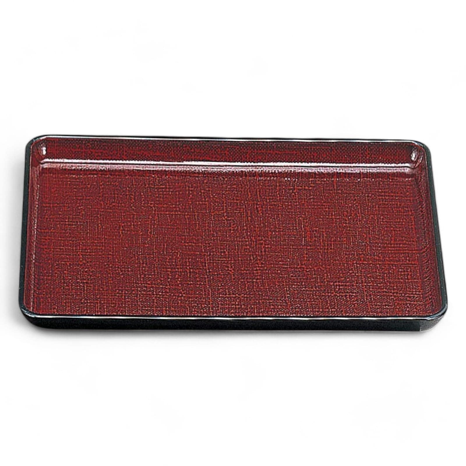 J-kitchens お盆 尺4 耐熱長手かすり トレー （ 盆 トレイ おぼん ）溜かすり 滑らない 42cm 耐熱 漆器 （ ABS 樹脂 ） 日本製 食洗機対応