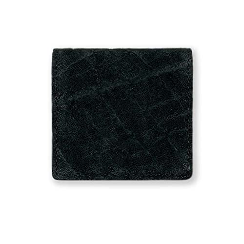 【全3色】SUNAMURA 砂村 日本製 高級エレファントレザー コインケース 小銭入れ ミニウオレット 象革(ly1101) (ブラック)