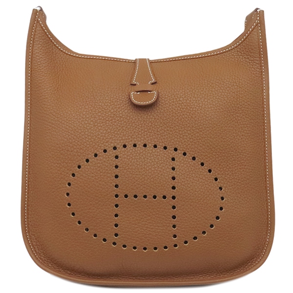 エルメス HERMES ショルダーバッグ エヴリン3 PM アマゾン トリヨンクレマンス ゴールド シルバー金具 茶 C刻印 【保存袋】【中古】