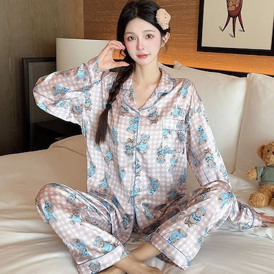 クマプリント ネイビー 長袖パジャマ 一点限定 楽天市場】くま 柄 パジャマ（カラーネイビー）の通販