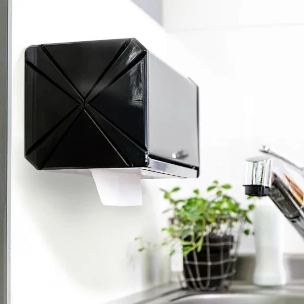 ペーパータオルホルダー ケース 壁掛け 300枚収納 ステンレス 業務用 ペーパータオル