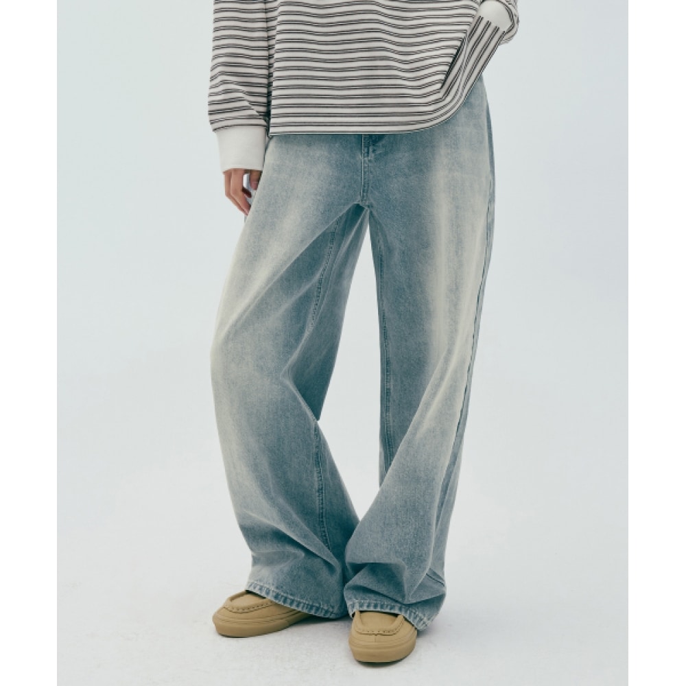 CODEGY ワイドフィットデニムウォッシュパンツ_ウォッシュブルー