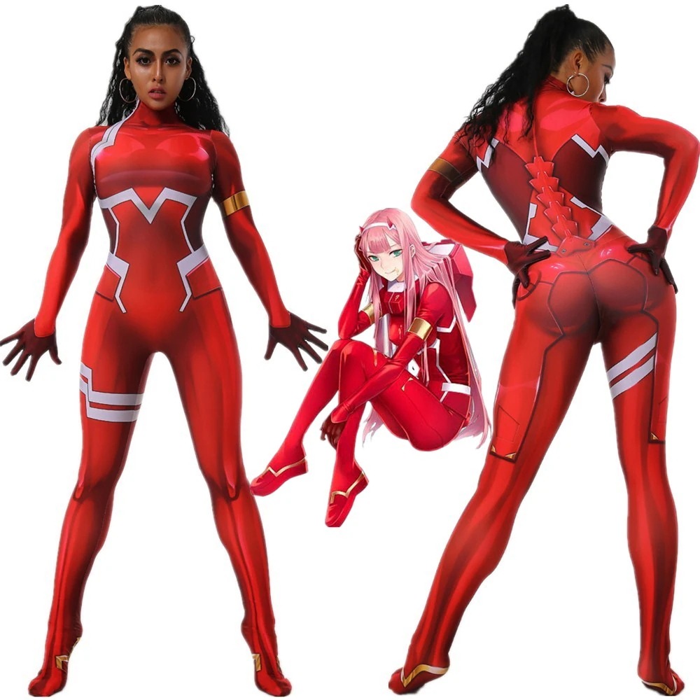 [今日は安い-出荷が早い]ダーリンインザフランキス Darling in the FrankXX CODE 002 ゼロツー Zero Two 全身タイツ コスチューム コスプレ衣装品質良い 店舗お勧