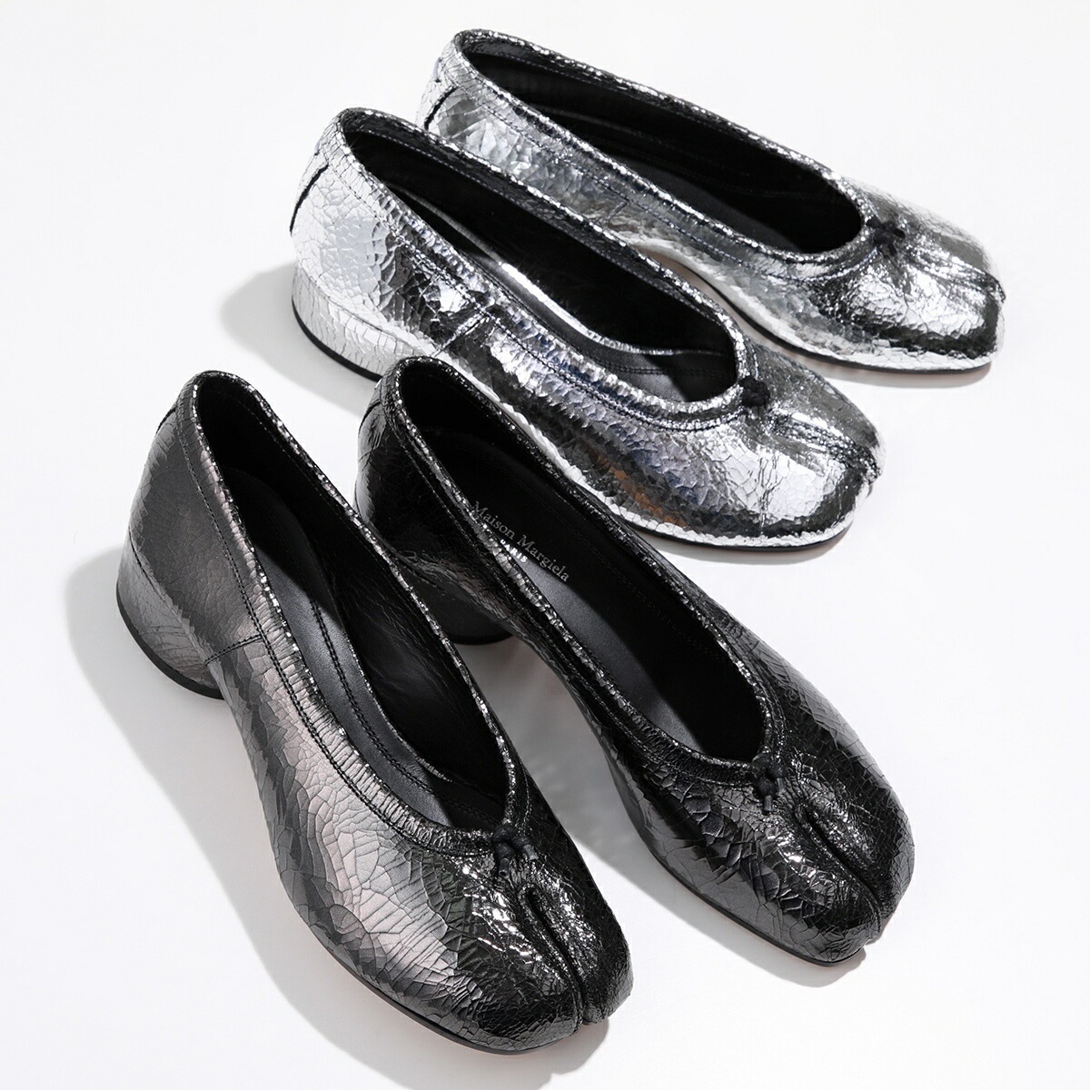 MAISON MARGIELA メゾンマルジェラ 22 パンプス タビ ブロークンミラー S58WZ0133 P5016 レディース フラット Tabi バレリーナ シューズ 靴 カラー2色