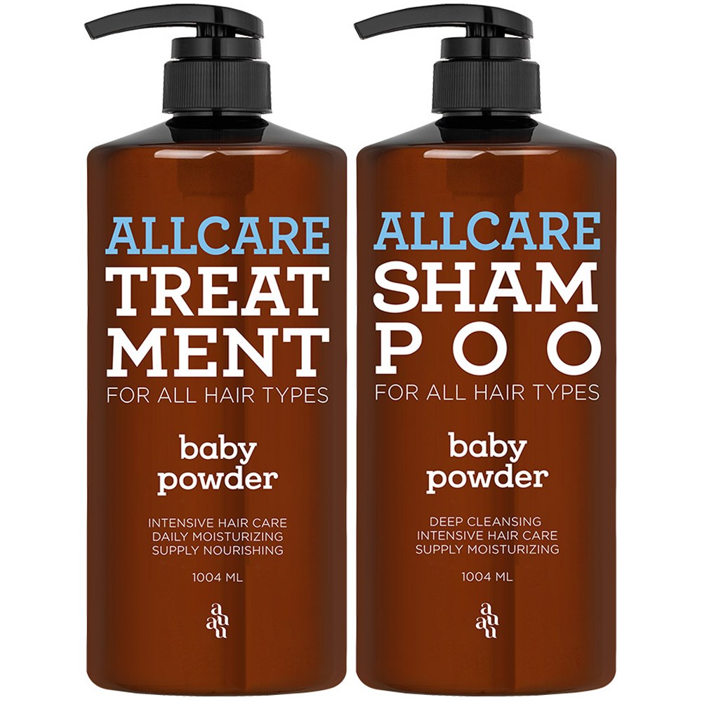アユアユオールケアシャンプーベビーパウダー香1004ml+トリートメント1004mlセット1セット
