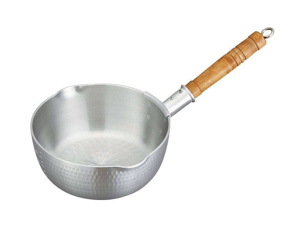 中尾アルミ製作所 キング アルミ打出 ヤットコ雪平鍋15cm目盛付（0.9L）