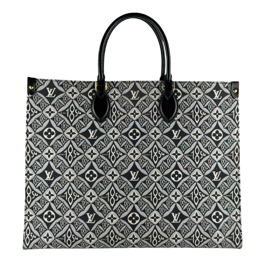 ルイ ヴィトン LOUIS VUITTON ハンドバッグ ショルダーバッグ モノグラムジャガード オンザゴーGM キャンバス/レザー ブラック/グレー/ホワイト レディース M57207 z9453