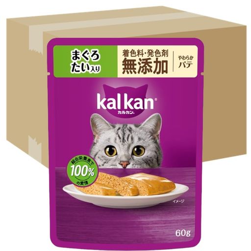 カルカン パウチ パテ 1歳から 60G×120袋(12袋入り×10箱) 着色料・発色剤 無添加 まぐろ たい入り 成猫用 やわらかパテウェットフード キャットフード 総合栄養食 水分補給 毎日食べる