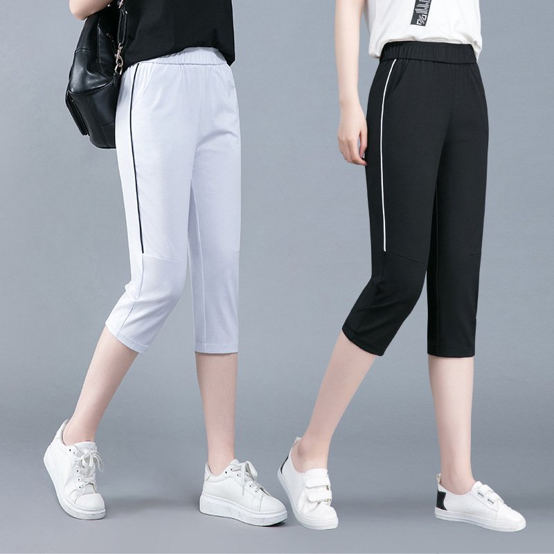七分丈 スウェット パンツ クロップドパンツ レディース トレーナー スポーツウエア ウエストゴム Bryanevans Com