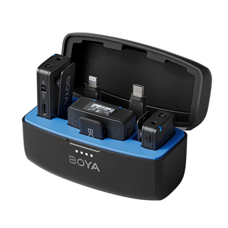 BOYA　Wireless Pro mic ボーヤマイク 3.5mm/Lightning/Type-C対応 無指向性 スマホ/タブレット/カメラ用 ブラック　BOYAMIC