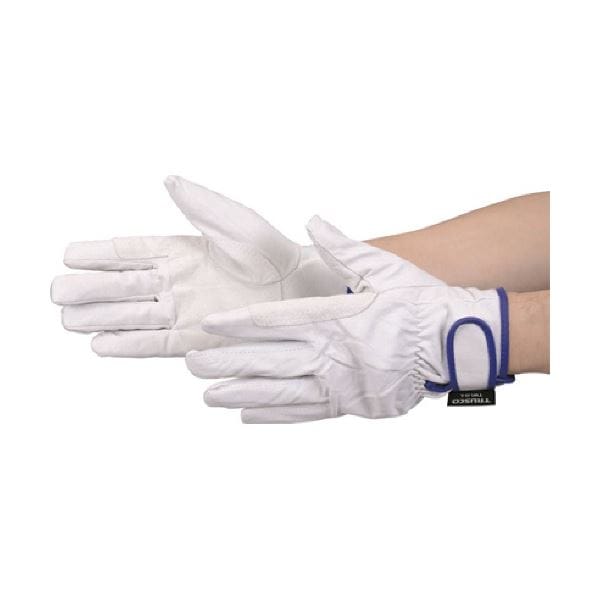 （まとめ）マジック式 防寒豚本革手袋 当て付タイプ Lサイズ TWLG-L 1双 [x3セット]