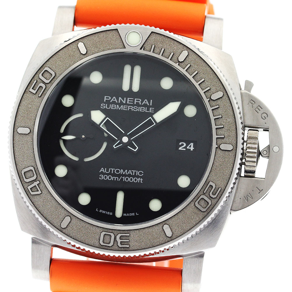 パネライ PANERAI PAM00984 サブマーシブル マイク・ホーン エディション スモールセコンド 自動巻き メンズ 良品 箱・保証書付き_889448【中古】
