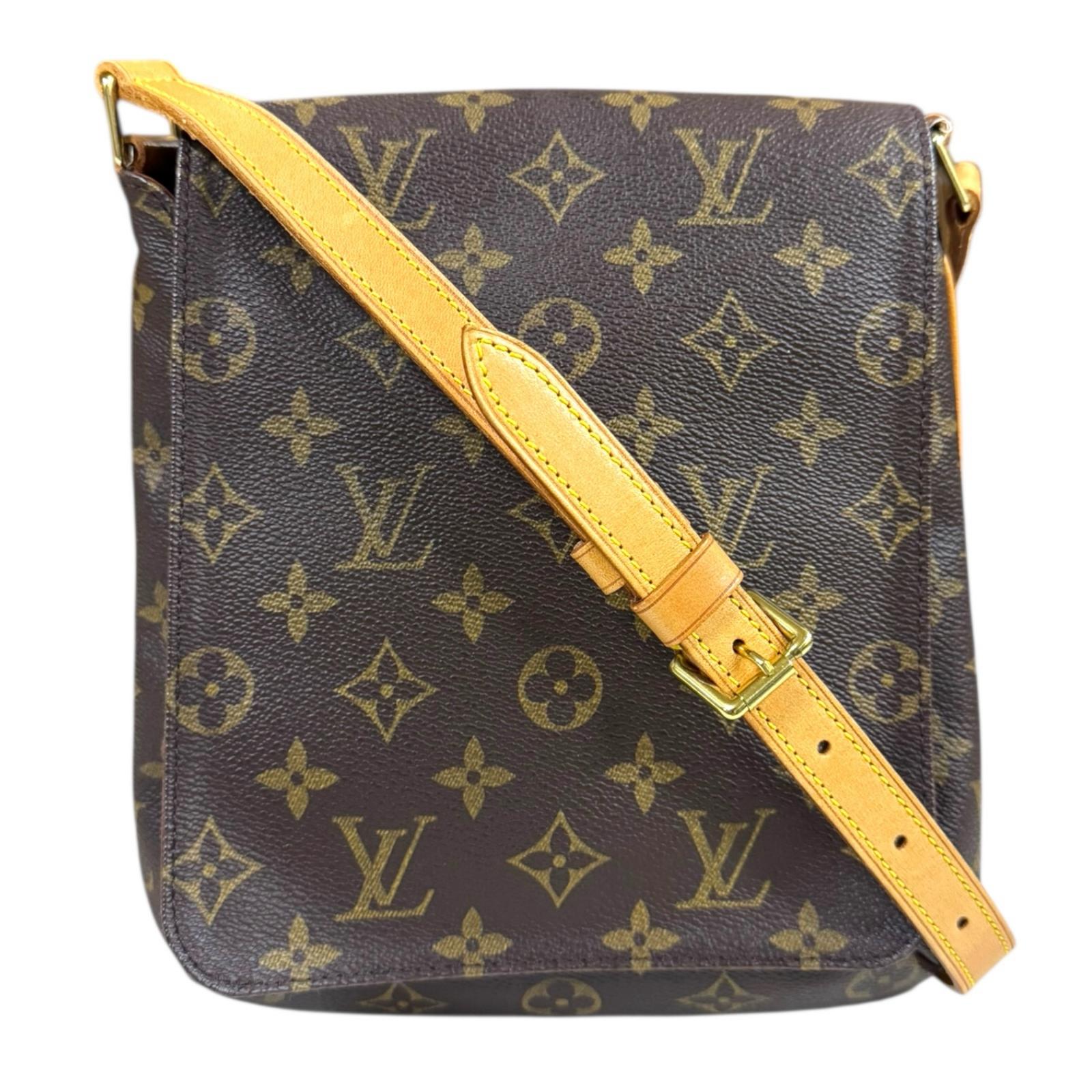 ルイヴィトン ミュゼットサルサ ショート モノグラム ショルダーバッグ モノグラムキャンバス M51258 ブラウン LOUIS VUITTON 中古