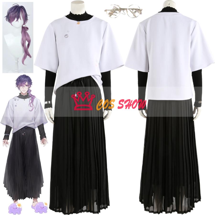 赤字販売!バーチャルYouTuber VTuber にじさんじ Uki Violeta 浮奇・ヴィオレタ コスプレ衣装 メガネ付き cosplay 仮装 オーダーメイド製作可能 イベント ハロウィン