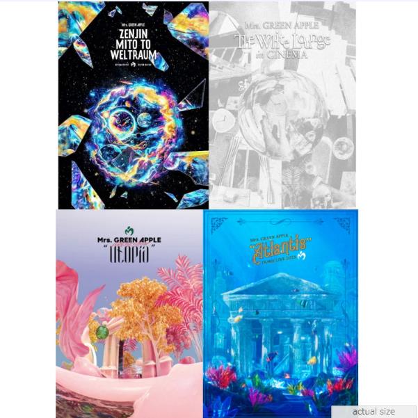 Mrs. GREEN APPLE 通常盤 4枚 『ゼンジン未到とヴェルトラウム』 『The White Lounge』 『Utopia』 『Atlantis』 Blu-ray / DVD
