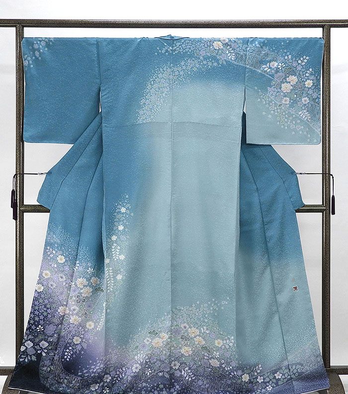 訪問着 新品仕立済 正絹 絞り染色作家 吉乃一廉作 身丈164.5cm 裄丈68cm 小難あり 辻が花模様 新品 仕立て上がり 着物 結婚式 入学式 卒業式 b1018