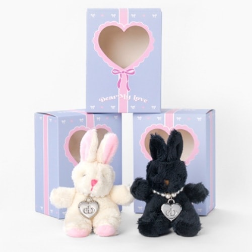 【韓国人気】honey bunny heart keyring うさぎ ハート 人形 キーリング ハニーバーニー うさぎ