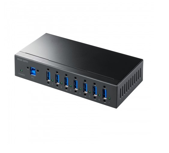 サンワサプライ 産業用USB 5Gbpsハブ(7ポート) USB-3HFA07