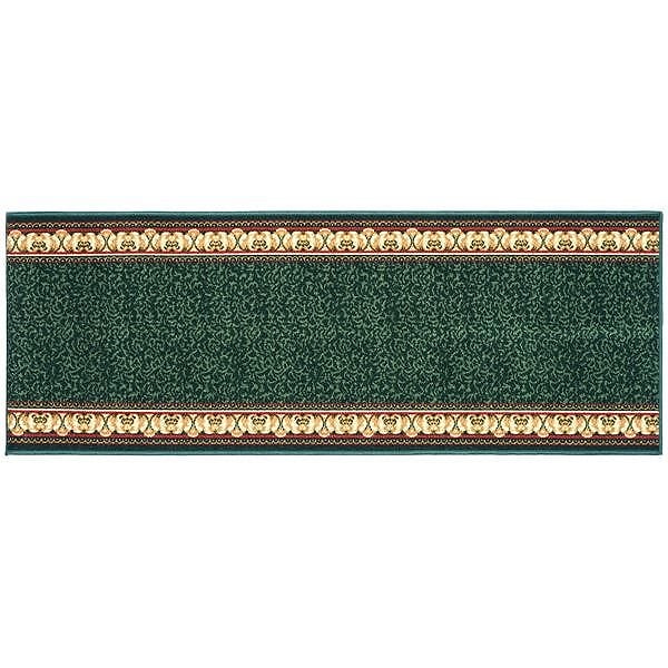 ヨーロピアン調 ラグマット/絨毯 80cm440cm グリーン 洗える 防滑 防キズ 防音 タフトプリント リビング ダイニング