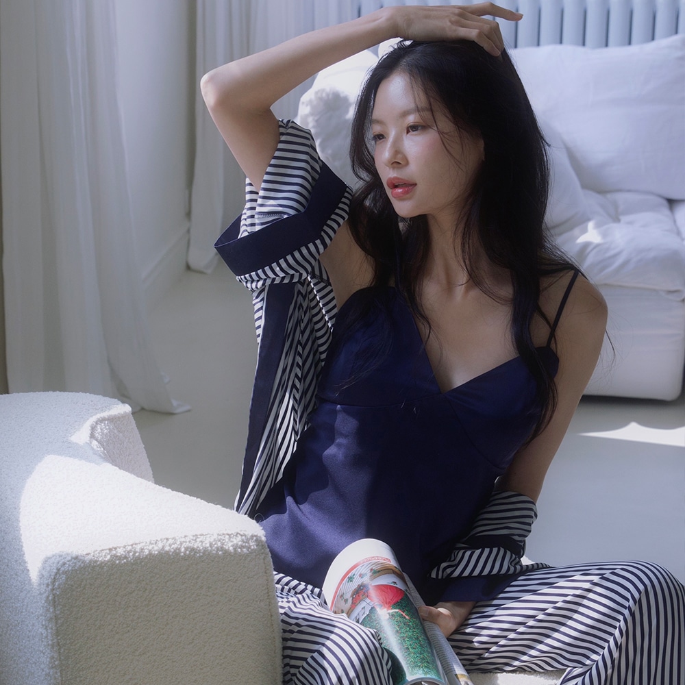 [SET] Elly robe top pants navy