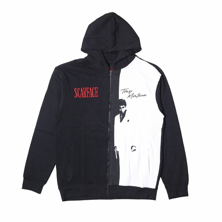 REASON × 映画 スカーフェイス パーカー ブランド フーディ 長袖 スウェット メンズ 春秋冬用 黒 大きいサイズ Scarface 限定 コラボ 公式