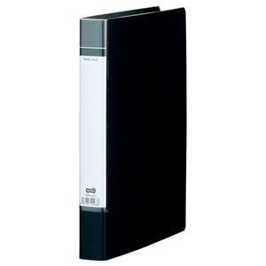 （まとめ） TANOSEE Oリングファイル（貼り表紙） A4タテ 2穴 200枚収容 背幅40mm 黒 1冊 30セット