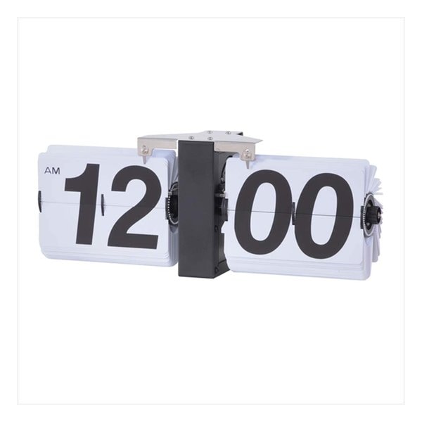 フリップクロック ホワイト W36×D8.5×H14 CLK-118WH
