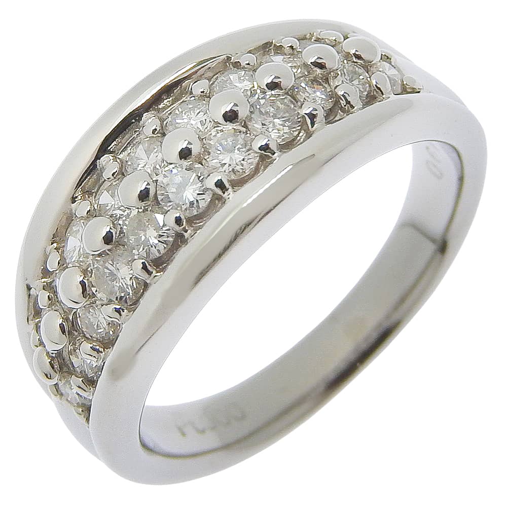 リング・指輪 Pt900プラチナ ダイヤモンド 8.5号 0.61 約8.5g レディース 中古品 Aランク