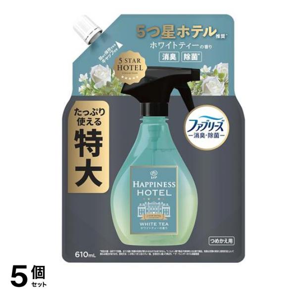 ファブリーズ レノア ハピネスミスト ホワイトティーの香り 詰め替え用 特大 610mL 5個セット