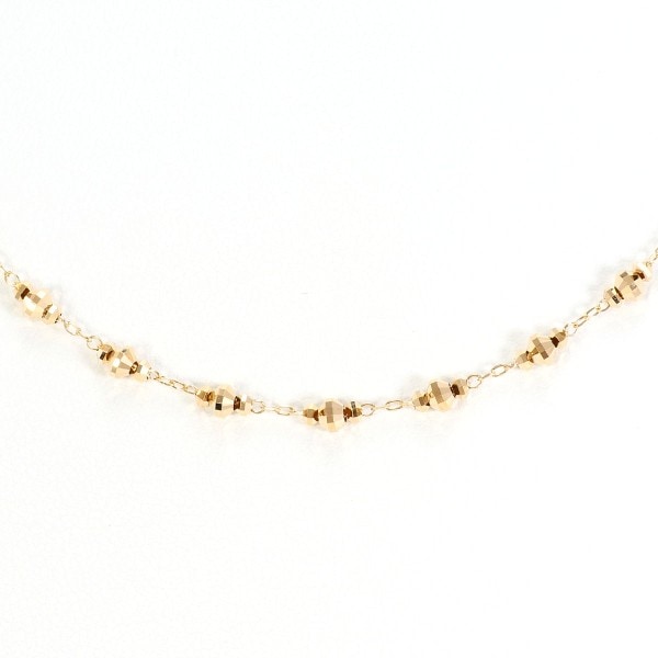 K18 18金 PG ピンクゴールド ネックレス 総重量約3.1g 約45cm ジュエリー 中古