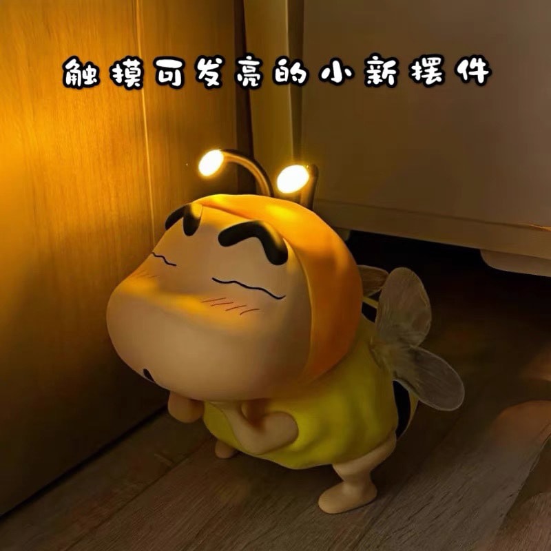 クレヨンしんちゃん ビー ナイトライト テーブルランプ 光る手 オフィス 人形 誕生日プレゼント ベッドサイド デコレーション