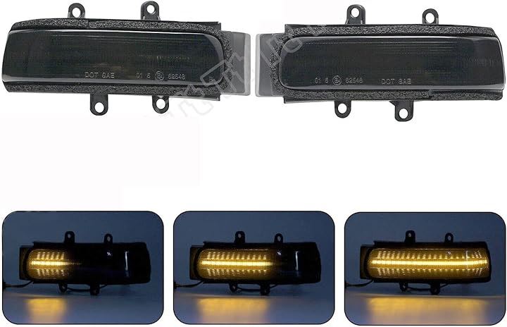 互換品 トヨタ シーケンシャルとノーマル点灯切り替えがSW付 スモークレンズ ドアミラー ウインカー アルファード/ヴェルファイア 20系 エスティマ 50系 70系(スモーク)