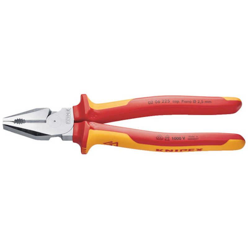 KNIPEX社　1000V絶縁強力型ペンチ 225mm　206225 6,002円