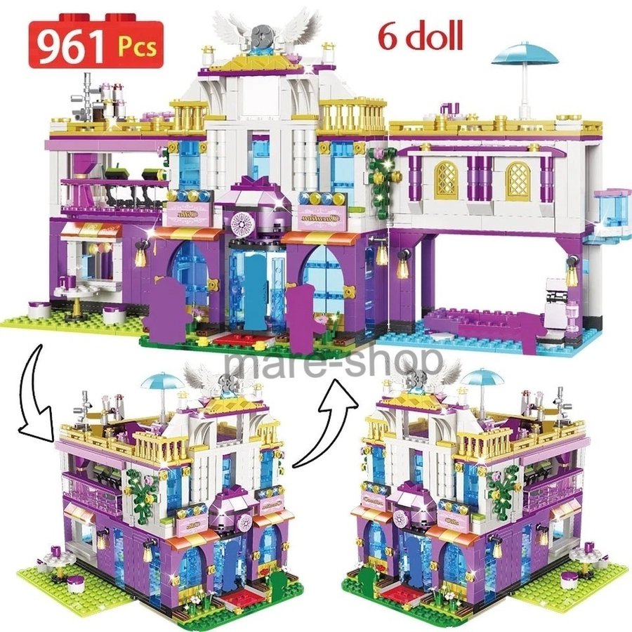 ブロックレゴ 互換 プライベート ラグジュアリーヴィラ ヴィラ ハウス ブロックレンガ 知育玩具 女の子