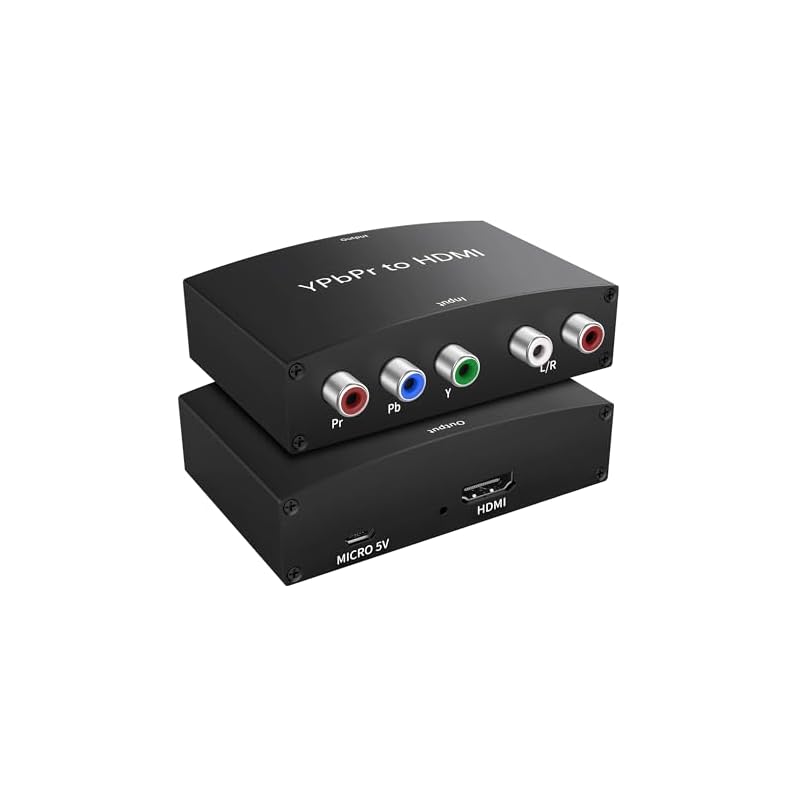 【即日発送】コンポーネントからHDMIへのアダプターYPbPrからHDMIへのコンバーター+ R/LNEWCAREコンポーネント5RCA RGBからHDMIへのコンバーターアダプターDVDPSP