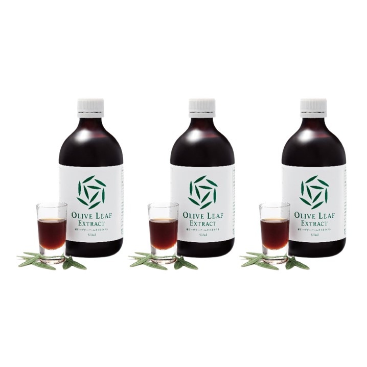 【無添加】 オリーヴリーフエキストラクト 500ml 3本 (約100日分) 腸活 保存料不使用 着色料不使用 香料無添加 ポリフェノール 天然ポリフェノール オリーブ オリーブエキス